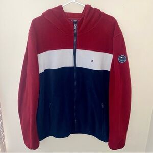 Tommy Hilfiger Colorblock Zip Hoodie - Red/Navy/White